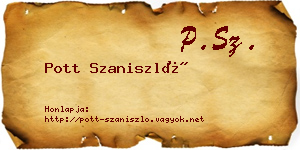 Pott Szaniszló névjegykártya